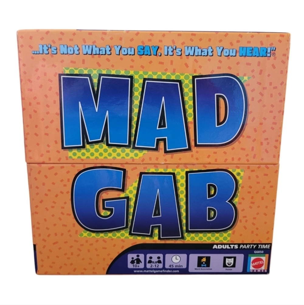 MAD GAB 2005 Mattel Party Card Game for 2-12 Players Adults Ages 10+ COMPLETE